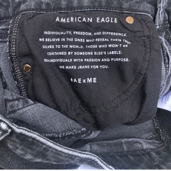 EUC American Eagle Men's Black Airflex+ Size 31x30 Distress Washed Slim Straight - Picture 3 of 9